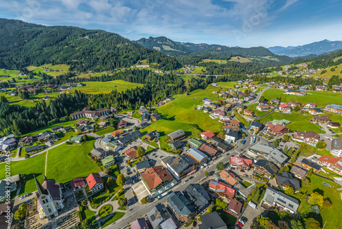 Riezlern im Kleinwalsertal, Blick auf das Ortszentrum photo