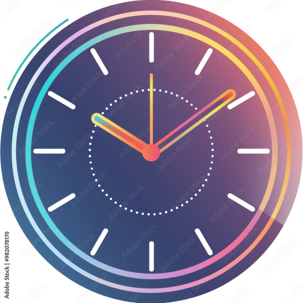 Elegant clock icon – A clock symbolizing time management in business Elegant clock icon – A clock symbolizing time management in business