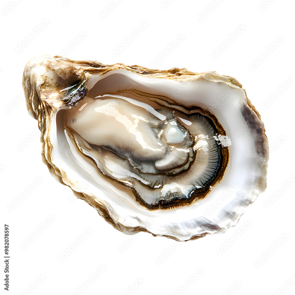 Oyster shell isolated on transparent background