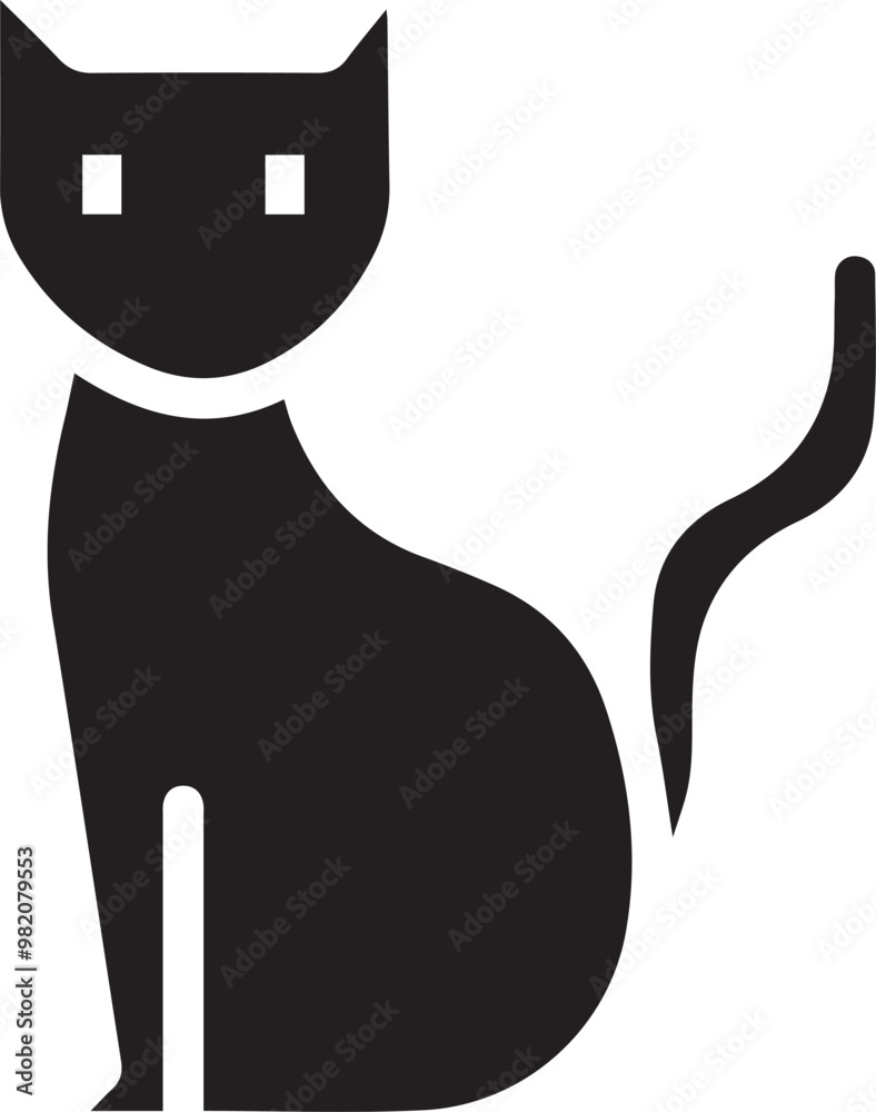 Naklejka premium Cat icon symbol vector image illustration
