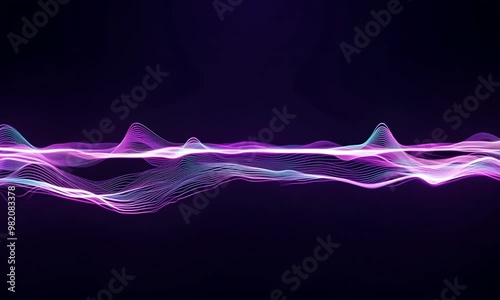 Neon Dreamscape: A vibrant wave of purple and pink light flows across a dark background, evoking a sense of energy and movement. 