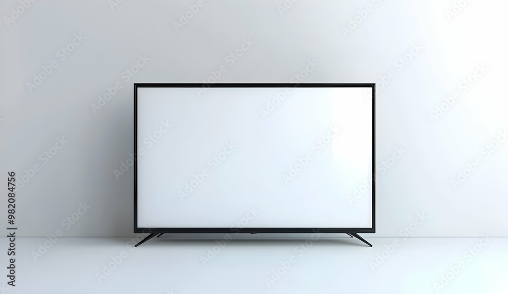 Modern Flat-Screen Television in Minimalist Setting for Technology and Interior Design Modern Flat-Screen Television in Minimalist Setting for Technology and Interior Design