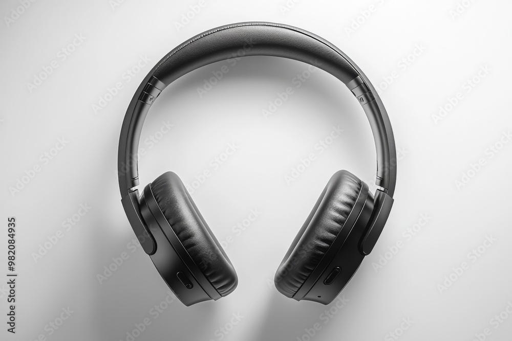 Modern Wireless Headphone Mockup Isolated created with Generative AI Modern Wireless Headphone Mockup Isolated created with Generative AI