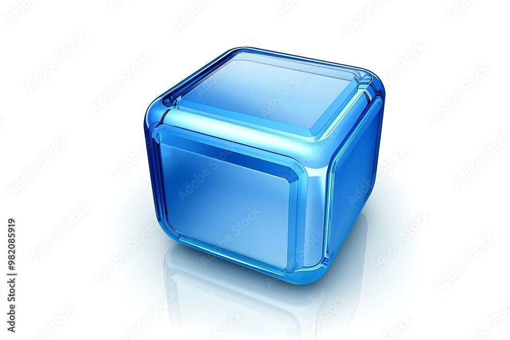 A glossy blue information icon with a slight drop white background A glossy blue information icon with a slight drop white background