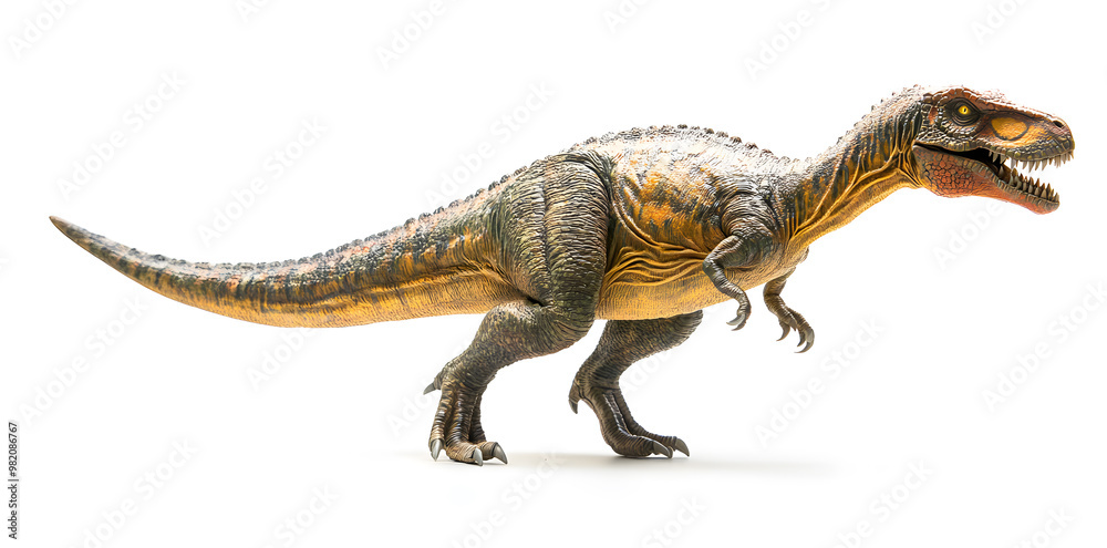 3d Tyrannosaurus rex dinosaur isolated on white background. T-rex	