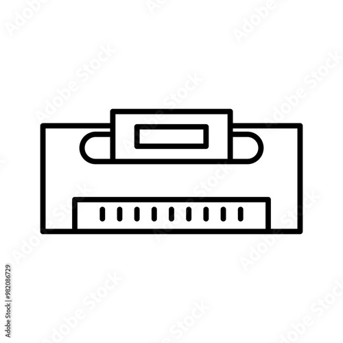 harmonica line icon