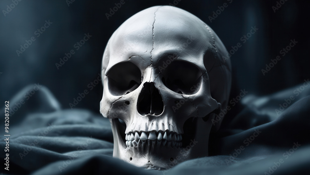 Obraz premium Scull, Skeleton, Bones, Teeth, Death, Horror