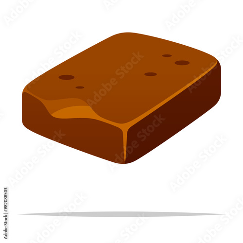 Block of modeling clay vector isolated illustration