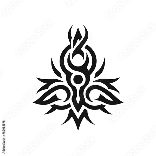 tribal tattoo body ornament fashion vector illustration template design