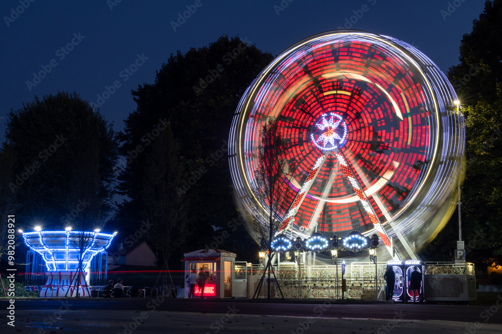 Pavia Ferris wheel fun hamlet village country people