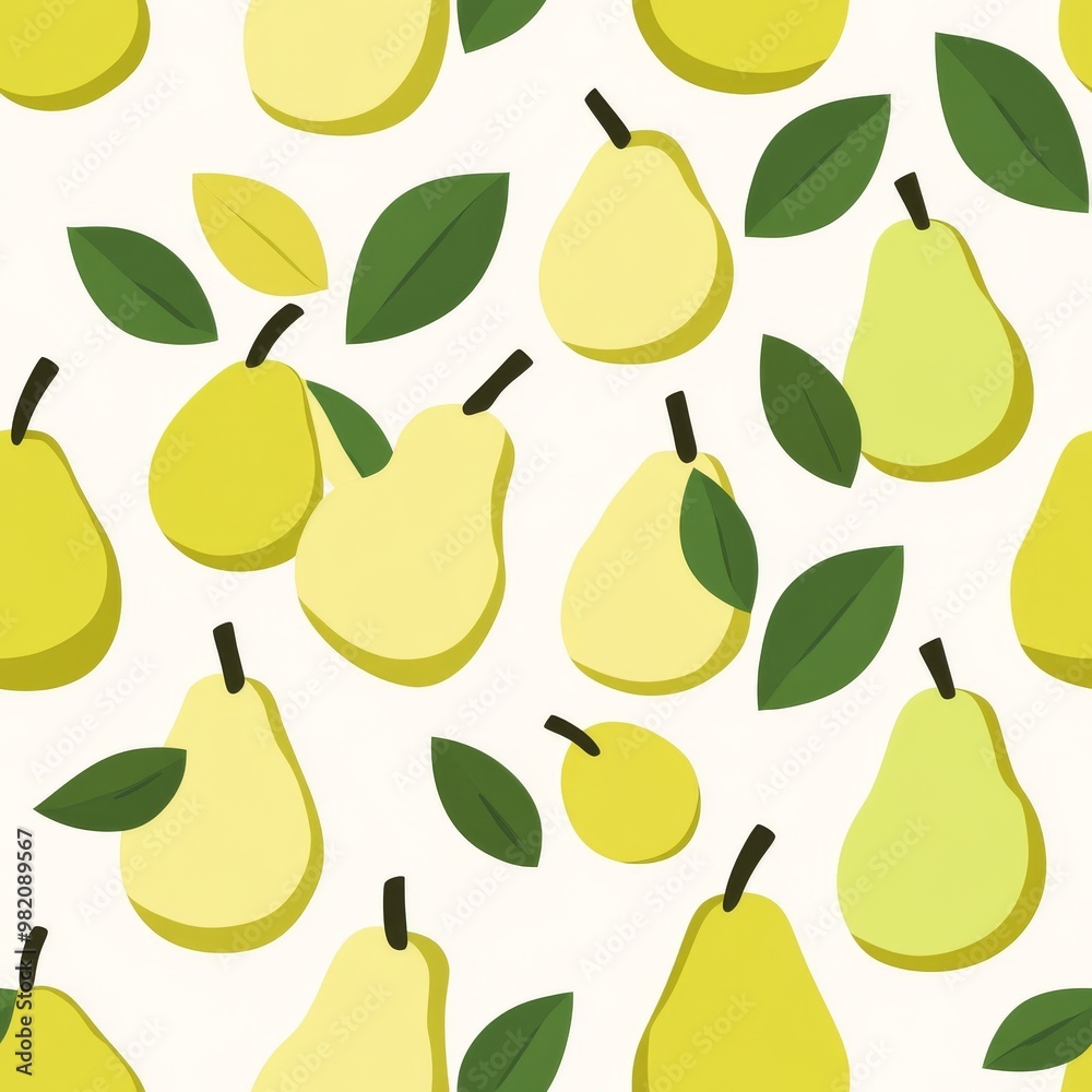 240807 21. pear pattern banner wallpaper, simple background