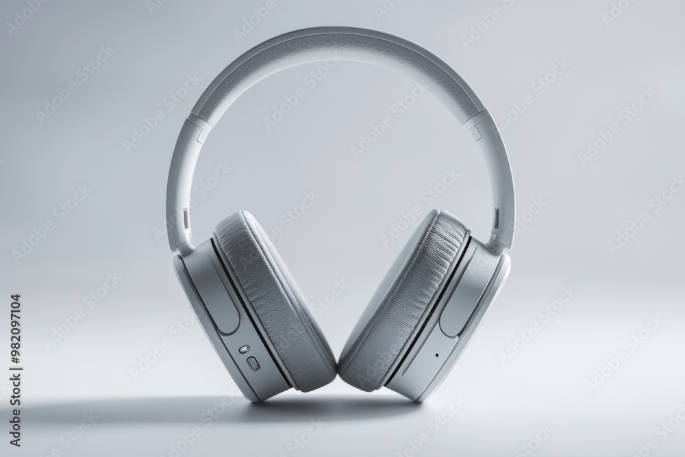 Modern Wireless Headphone Mockup Isolated created with Generative AI Modern Wireless Headphone Mockup Isolated created with Generative AI