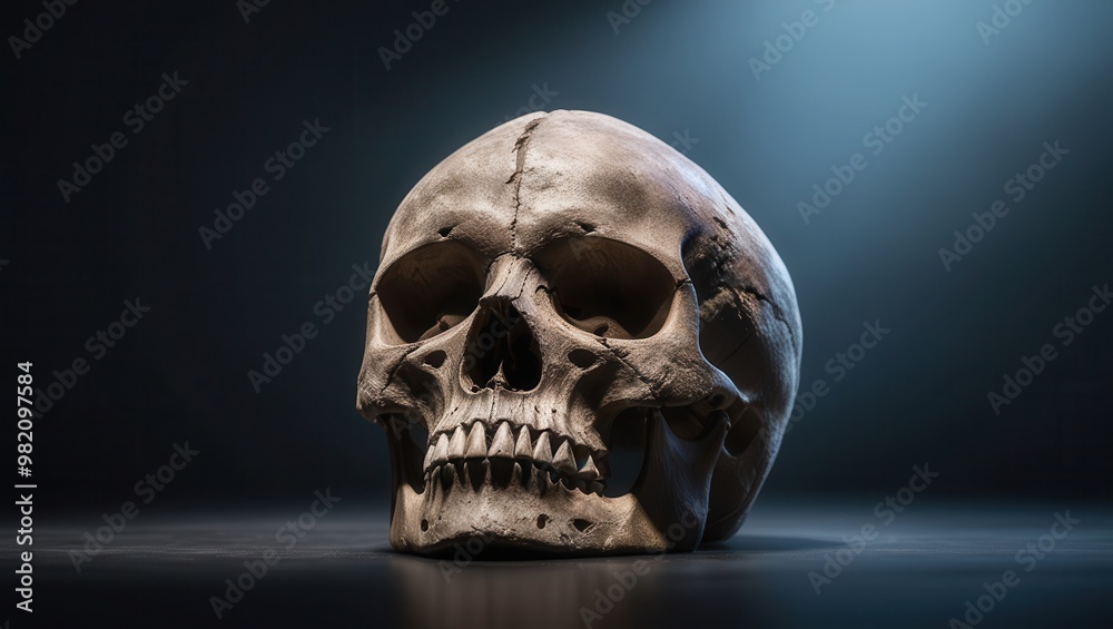 Skull, Bones, Man, Death, Teeth, Illustration