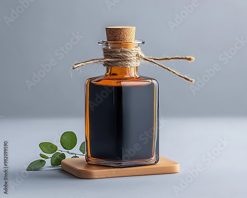 Old-fashioned ink bottle on an isolated background