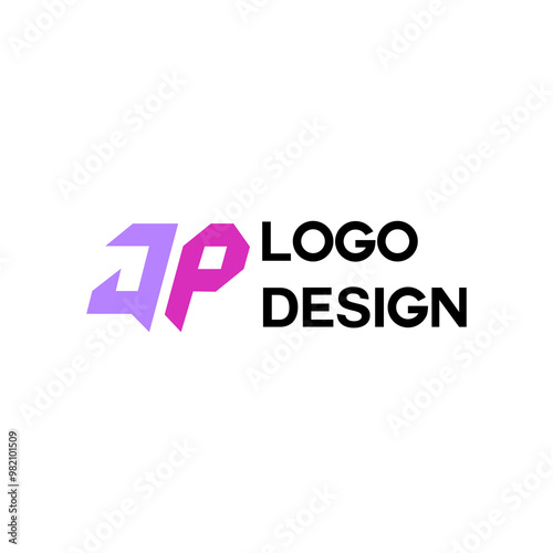 Letter JP Logo design vector template