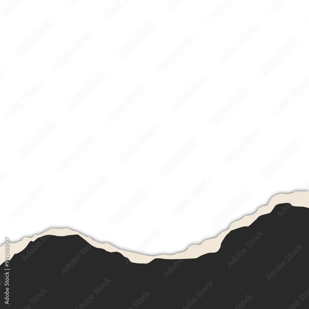 Obraz premium Black Ripped Paper Border Decoration