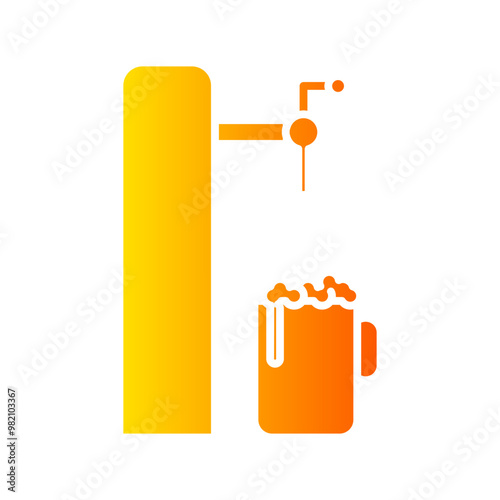 beer tap gradient icon