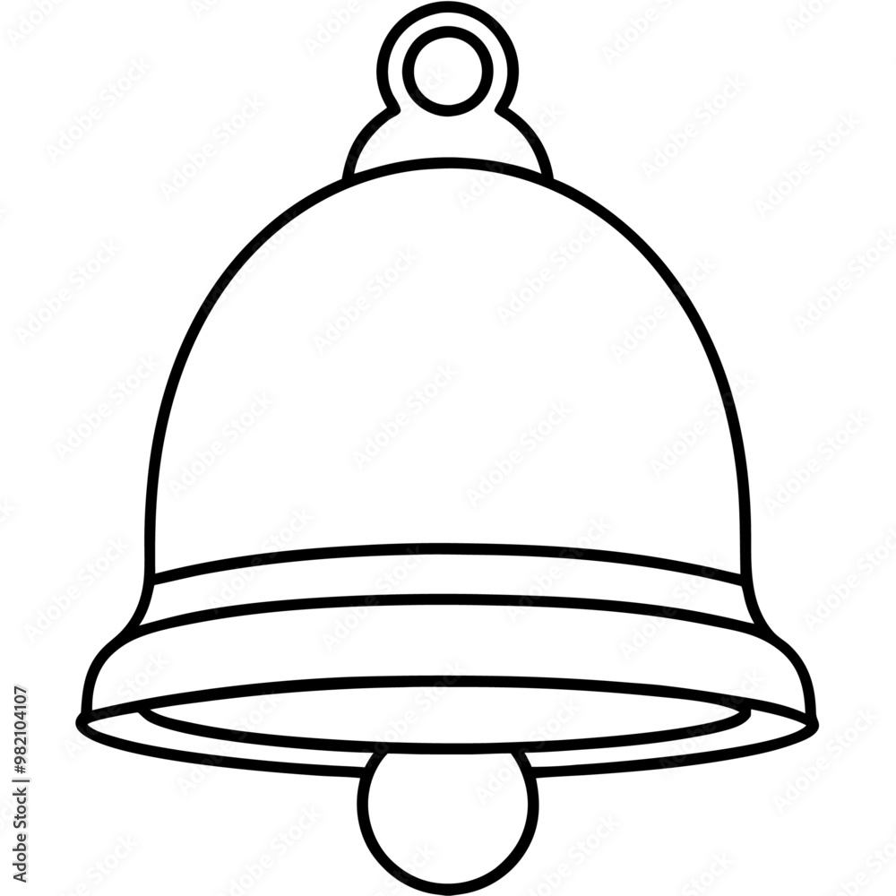 metal bell outline coloring book page line art drawing metal bell outline coloring book page line art drawing