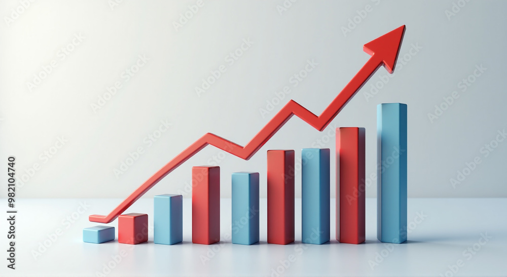 business graph with arrow business graph with arrow
