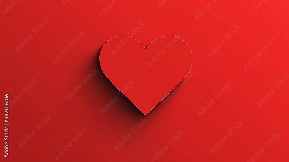 Red heart shape on red background. Red heart shape on red background.