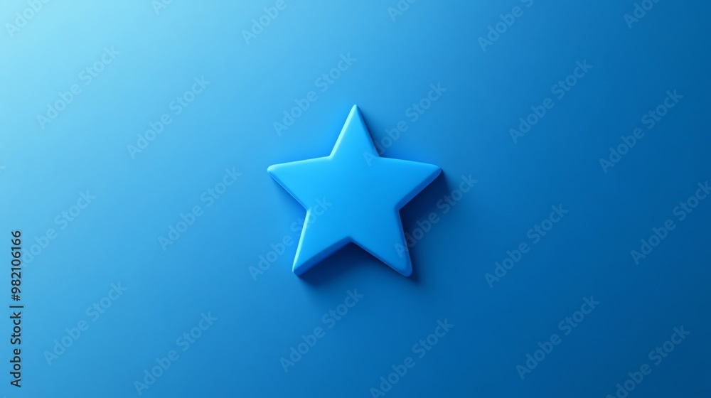A single blue star on a blue background. A single blue star on a blue background.