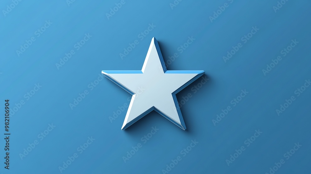 Single white star on a blue background. Single white star on a blue background.