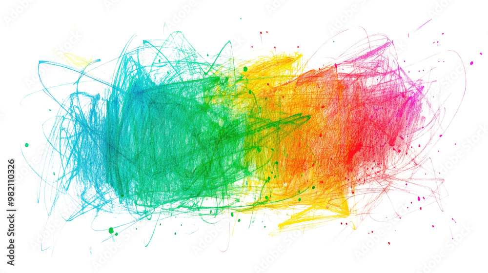 drawn colorful scribble on a white transparent background drawn colorful scribble on a white transparent background