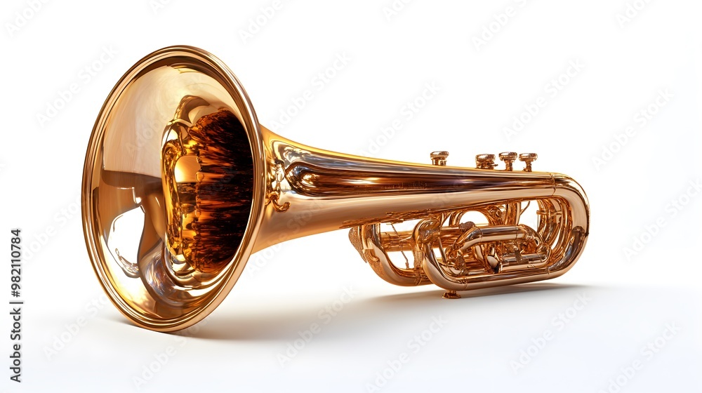 Naklejka premium Ultra-realistic high-resolution bell image perfect for music education and promotional use