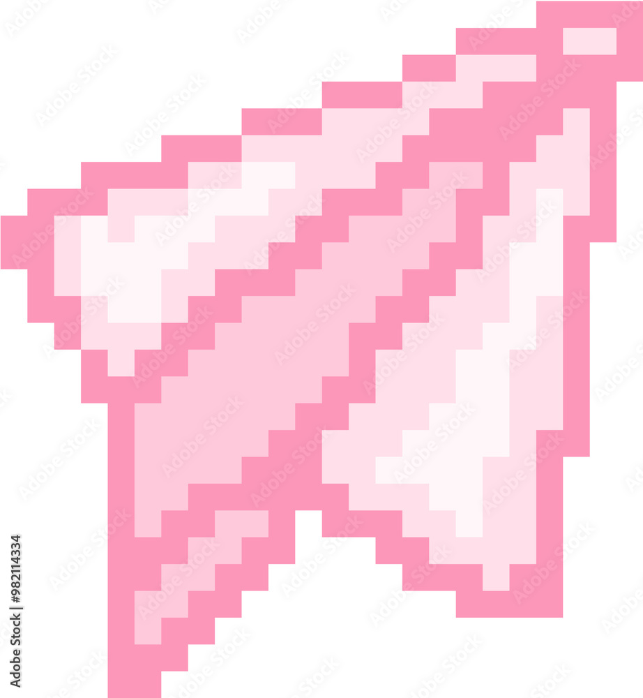 Fototapeta premium Pixel Paper airplane