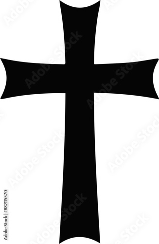 Christian cross svg silhouette icon