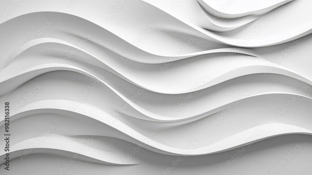 Obraz premium 立体的なウェーブの壁