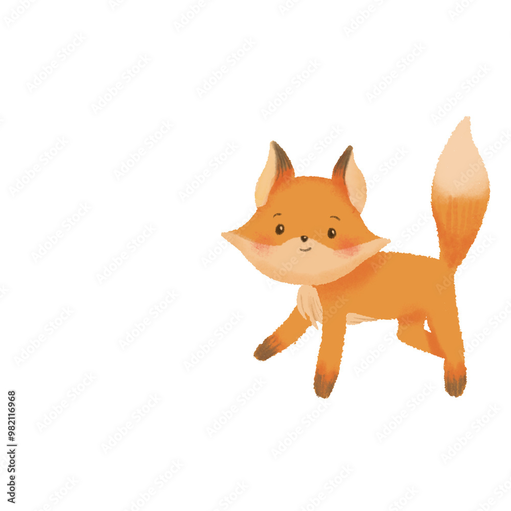 cute fox ilustration