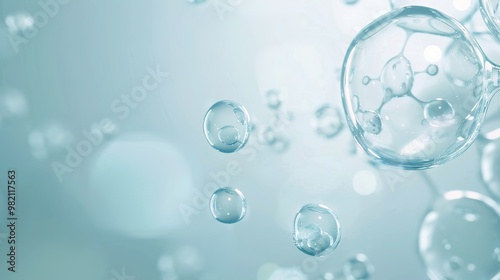 Colorful bubbles floating in the air, suitable for various concepts and designs