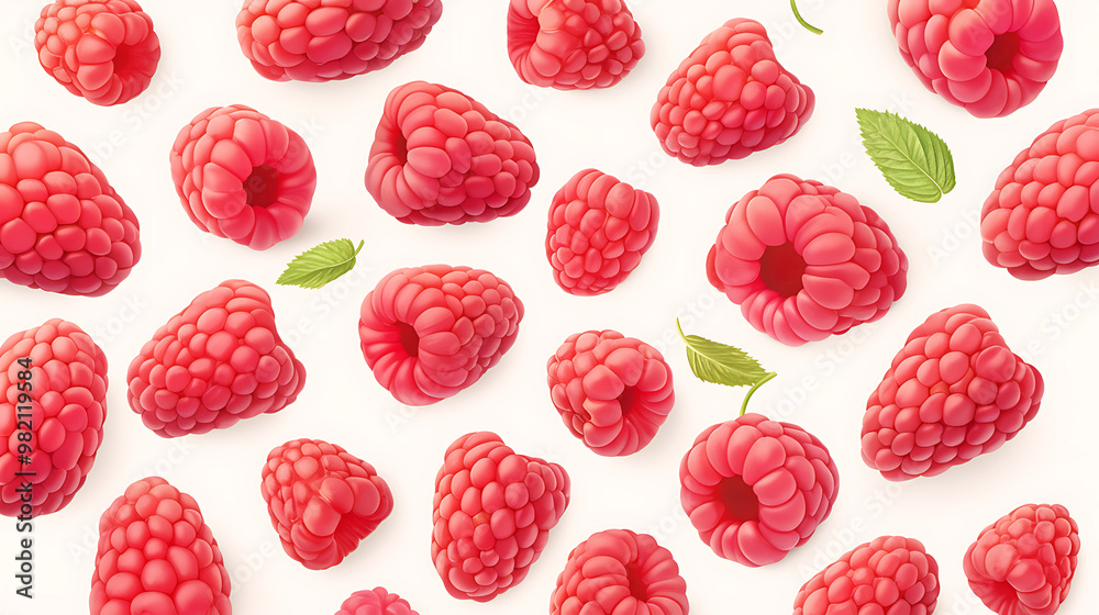 seamless background with raspberries seamless background with raspberries