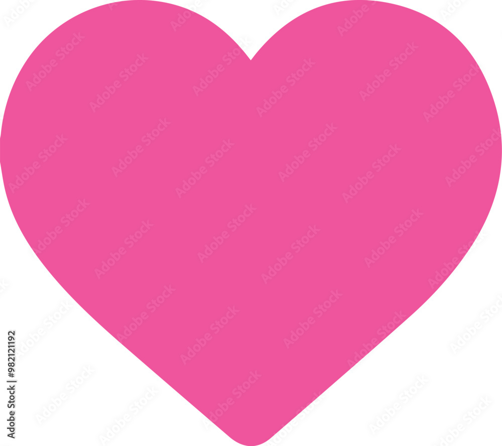 pink heart on white background vector