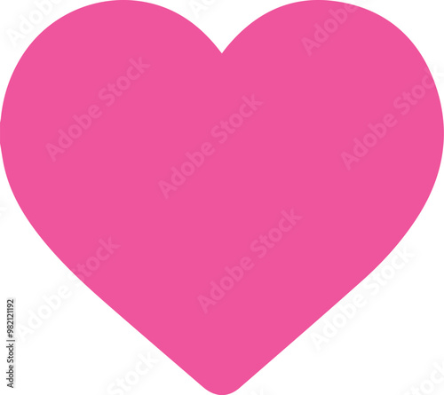 pink heart on white background vector