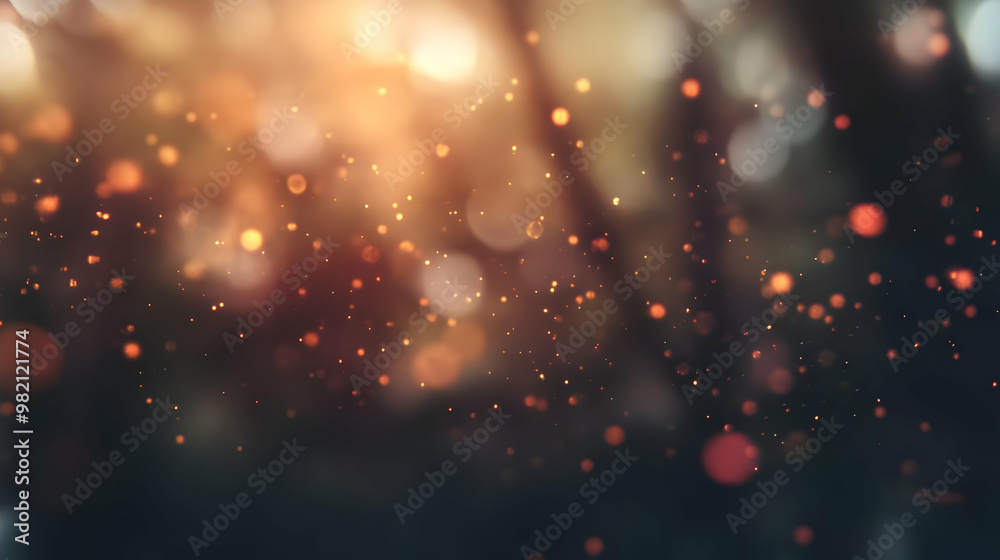 Abstract Bokeh Background with Orange and Red Lights and Blurred Spots of Light Abstract Bokeh Background with Orange and Red Lights and Blurred Spots of Light