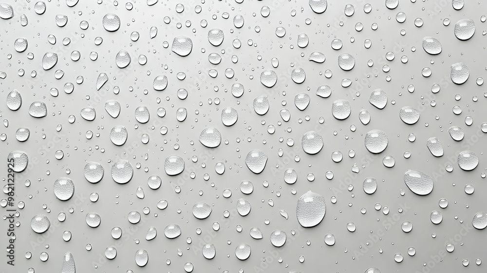 custom made wallpaper toronto digitalClose-up of Water Droplets on a Smooth, Gray Surface, Creating a Textured and Abstract Background