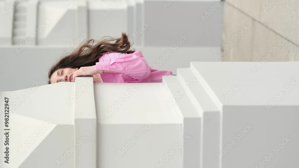 The girl mischievously peeks from behind the corner of a building, as if playing hide and seek with the camera. Energy and spontaneity create an atmosphere of fun and joy. The girl mischievously peeks from behind the corner of a building, as if playing hide and seek with the camera. Energy and spontaneity create an atmosphere of fun and joy.