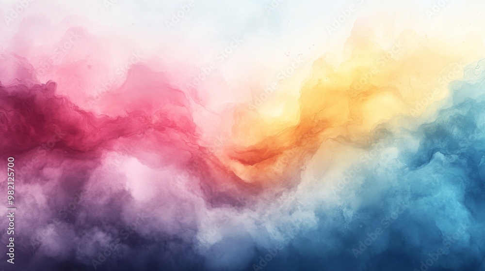 Abstract Watercolor Painting of Clouds Abstract Watercolor Painting of Clouds