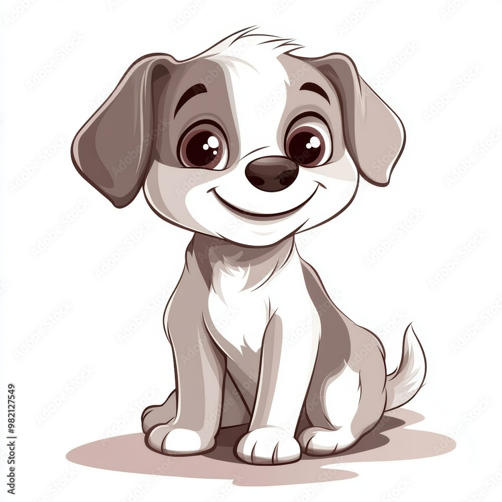 Cute Cartoon Puppy. Cute Cartoon Puppy.