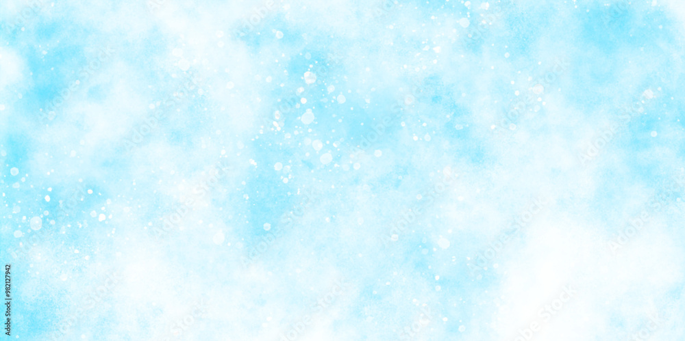 light blue bokeh background for design, beautiful blue watercolor background with glitter particles, A winter background with snowflakes and randomized floating bokeh, blue snow background texture. light blue bokeh background for design, beautiful blue watercolor background with glitter particles, A winter background with snowflakes and randomized floating bokeh, blue snow background texture.