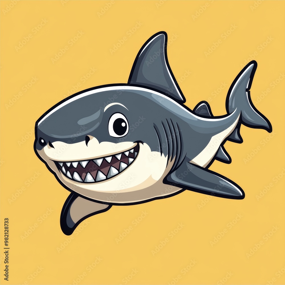 Cute Cartoon Shark. Cute Cartoon Shark.