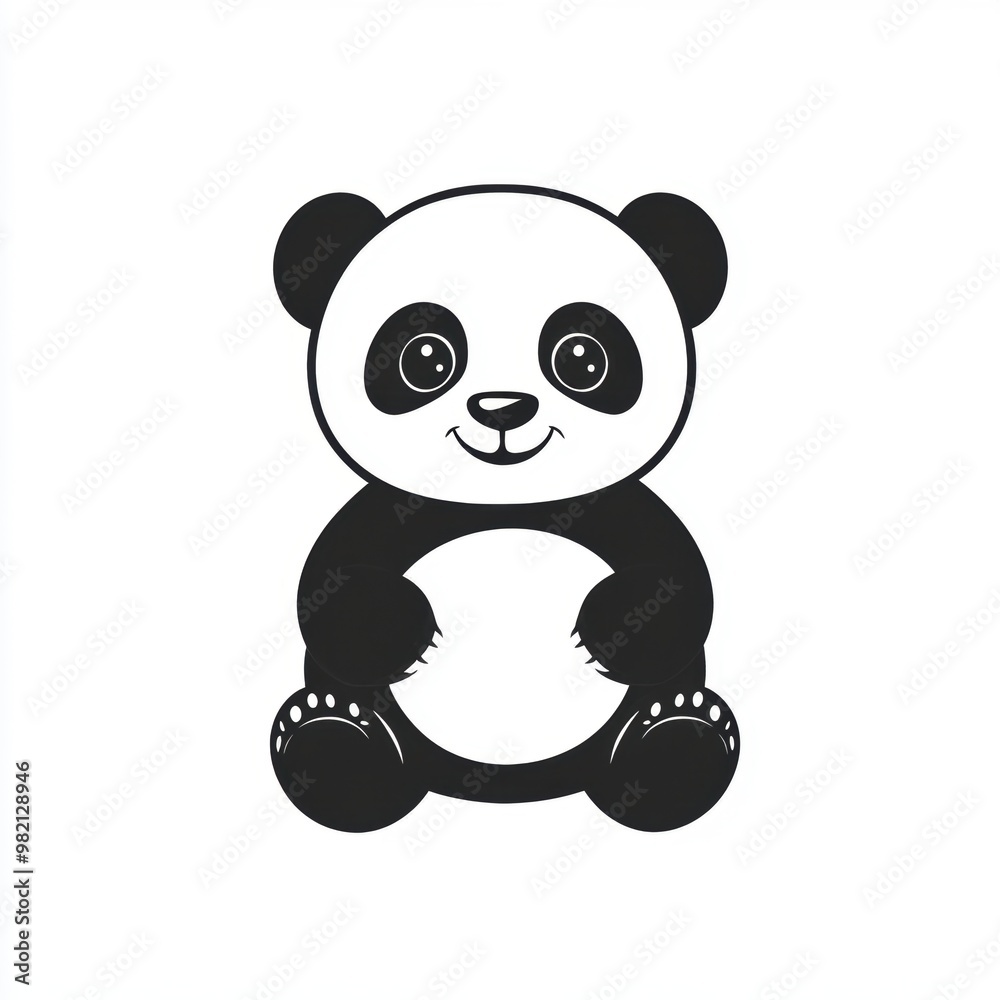 Cute Panda Bear. Cute Panda Bear.