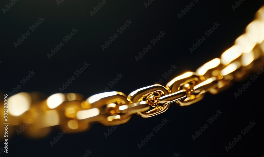 A gold chain with a gold clasp A gold chain with a gold clasp