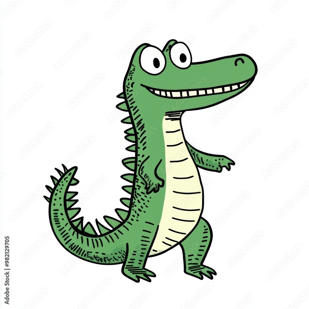 Naklejka premium Happy Crocodile.