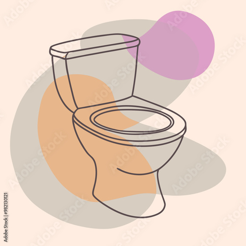 vector illustration of toilet