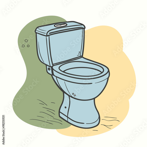 vector illustration of toilet