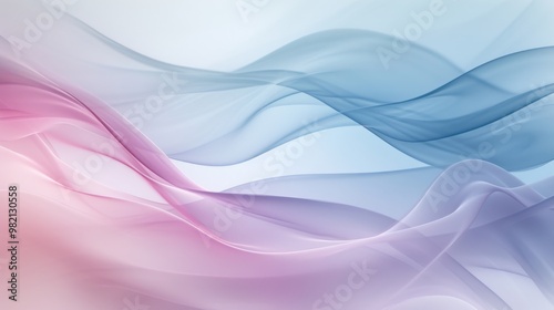 Abstract Flowing Waves - Soft Pastel Colors