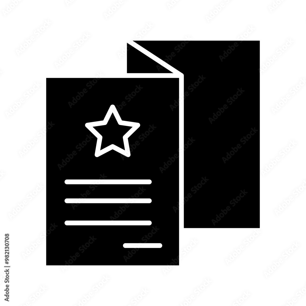 brochure glyph icon